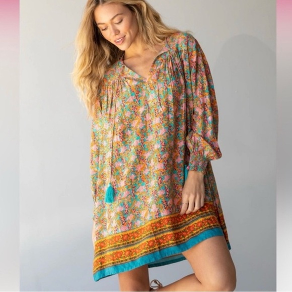NATURAL LIFE Dresses & Skirts - Natural Life Dara Tie Neck Dress Size M